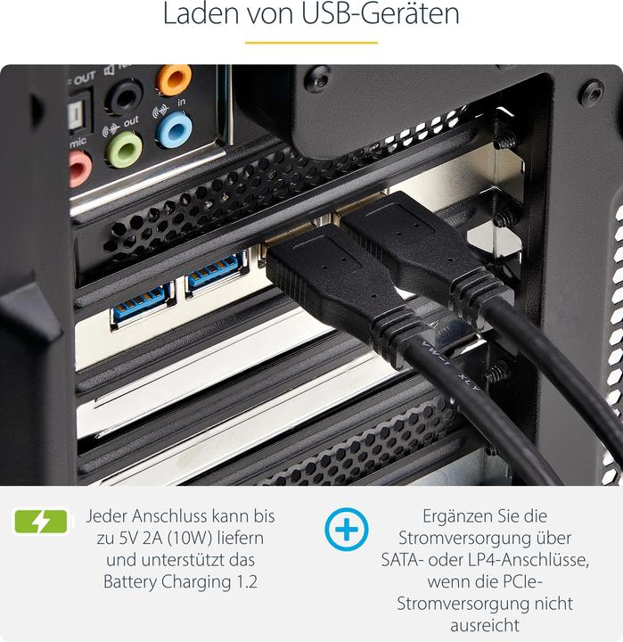 Produktbild StarTech 4-PORT USB-A PCIE CARD 5GBPS