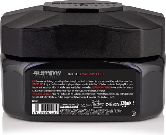 Image du produit Gummy Professional Gel coiffant Maximum Hold 220ml (Gel coiffant, 220 ml)