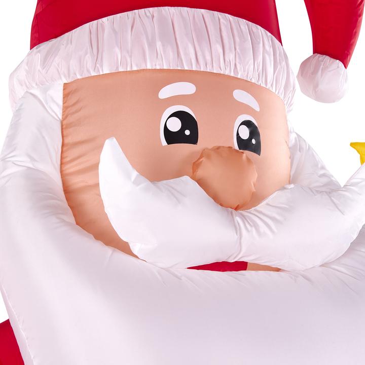 Image du produit Beliani Père Noël gonflable avec éclairage LED rouge 225 cm IVALO