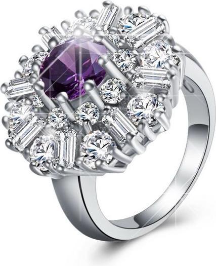 Produktbild Hermex versilberter Ring mit Weissem Topas, Morganit - Gr. 60 / Size 9 (60)