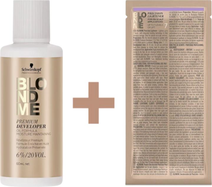 Schwarzkopf Professional BlondMe Premium Bleichpulver & Developer Set (Blondme Premium poudre décolorante & kit de développement)