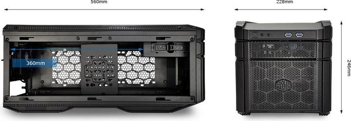 Actual product image Cooler Master HAF-915F-KKN1 HAF Stacker 915F (Mini-ITX)
