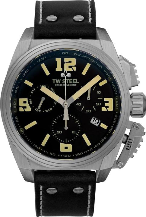 Produktbild TW-Steel TW1111 Canteen Chronograph Herrenuhr 46mm 10ATM (Chronograph, 46 mm)