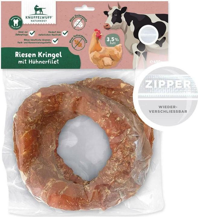 Knuffelwuff Kausnack Riesen-Kringel mit Hühnerfilet 2 Stück ca (2 Stk., 450 g)