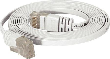 Immagine prodotto Tecline Cavo patch Cat.6 U/UTP, non schermato, piatto, bianco, cavo patch superflat da 5,0 m, ad esempio (U/UTP, CAT6, 5 m)