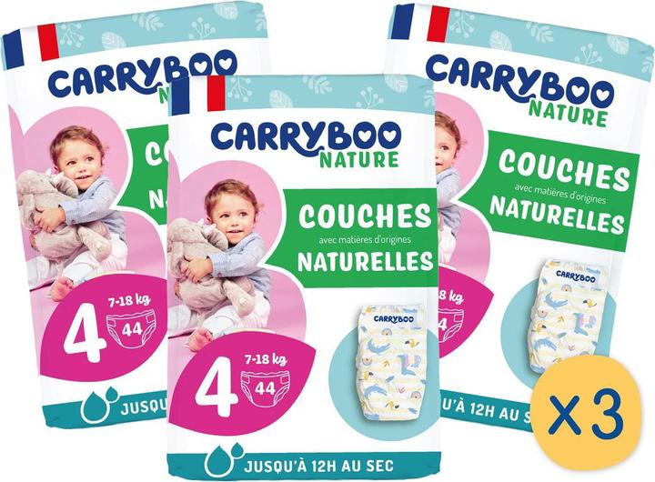 Image du produit Carryboo Couches Ecologique T4 (7-18kg) (Taille 4, 132 pièce(s))