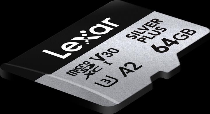 Actual product image Lexar Professional Silver Plus 2-Pack (64 GB, microSDXC, U3, UHS-I)