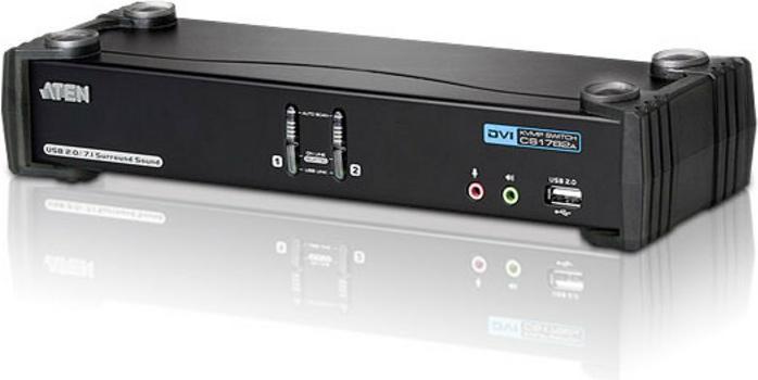 Actual product image Aten CS1782A, 2 Port USB Hub KVM Switch with 3D, DVI & 7.1
