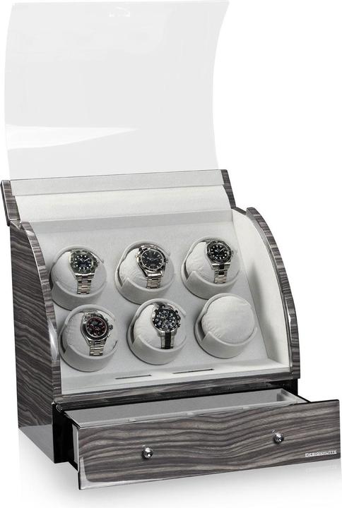 Produktbild Designhütte Uhrenbeweger Basel 6 LCD - Dark Oak (6 x)