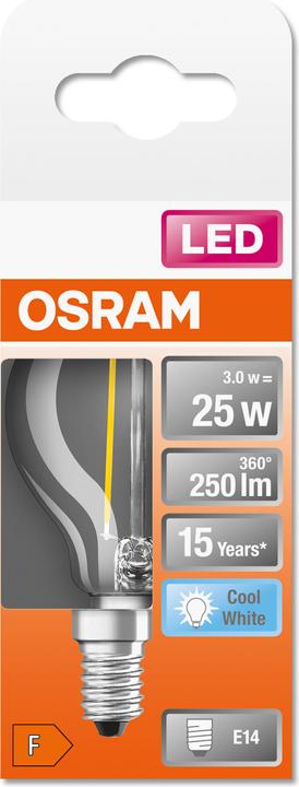 Produktbild Osram Led Retrofit Classic P (E14, 2.50 W, 250 lm, 1 x, F)