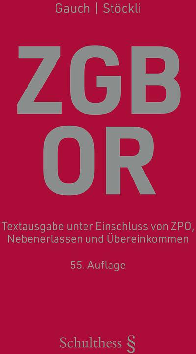 Actual product image ZGB/OR (German, Hubert Stöckli, Peter Gauch, 2024)