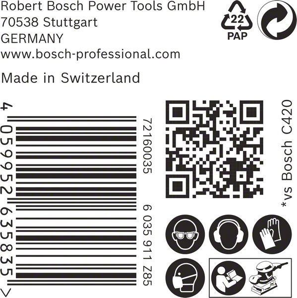 Immagine prodotto Bosch Professional Zubehör Rete abrasiva EXPERT M480, 80 x 133 mm, G 180, 50 pezzi (180)