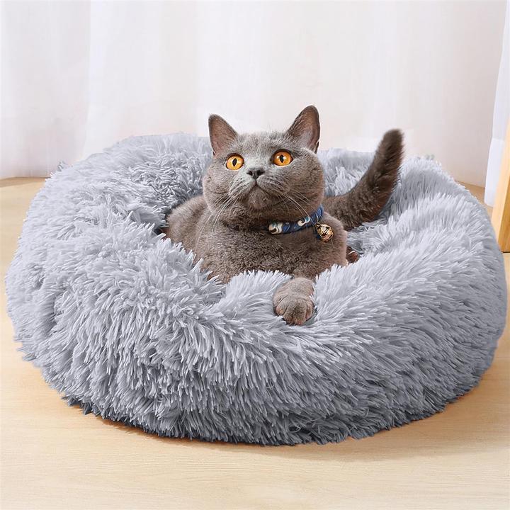 Produktbild Intirilife Haustierbett in Grau Durchmesser 100 cm (Hund, Katze)