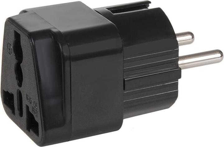 Produktbild Maclean MCE155 - Adapterbuchse UK, EU Stecker, Universal, schwarz