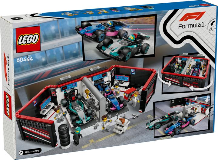 Actual product image LEGO F1 Garage mit Mercedes-AMG & Alpine Rennautos (60444, LEGO City)