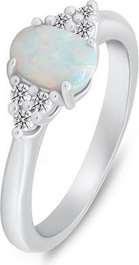 Brilio Silver - Beautiful silver earrings with zircons EA937W