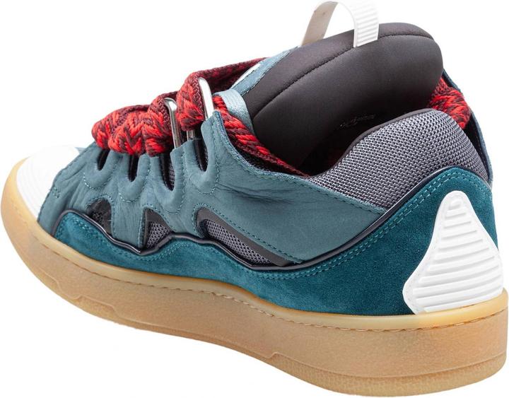Image du produit Lanvin curb sneakers in suede and fabric color blue and red (42)