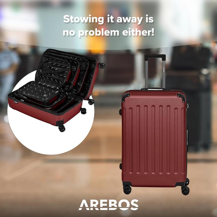 Produktbild Arebos Reisekoffer (94 l, Handgepäck (bis 50l), M (50 - 90l), L (90 - 115l), XL (ab 115l))