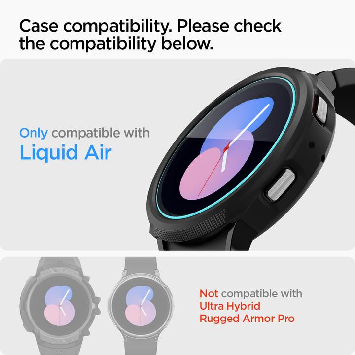 Actual product image Spigen Glas.TR Sam Galaxy Watch 4/5 40mm Classic 2-Pack "EZ FIT" AGL05340 szkło hartowane