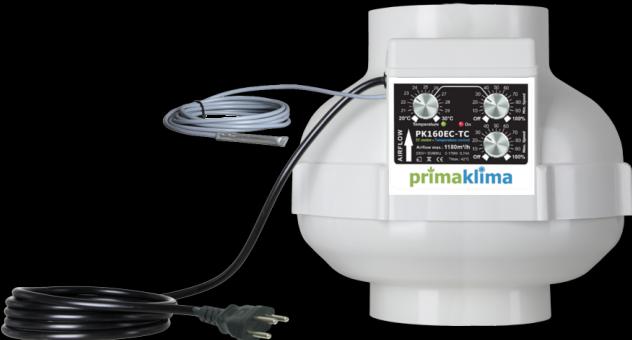 Actual product image Prima Klima Tube fan EC 160 / Temp/Speed Control
