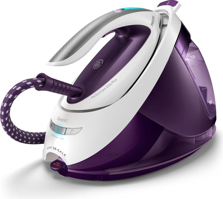 Produktbild Philips GC9660/30 steam ironing station T-ionicGlide soleplate Purple, White (2700 W, 520 g/min)