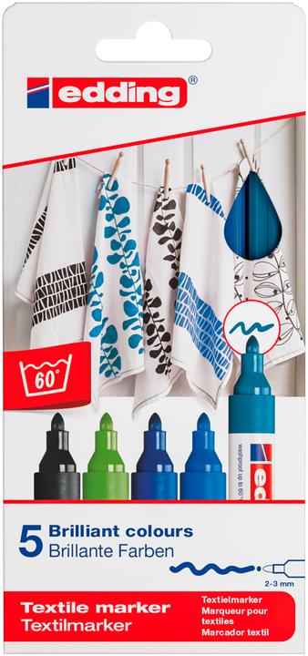 Actual product image Edding Painting Textile Marker (BU1208610003) (Sorted, 2 mm, 5 x)