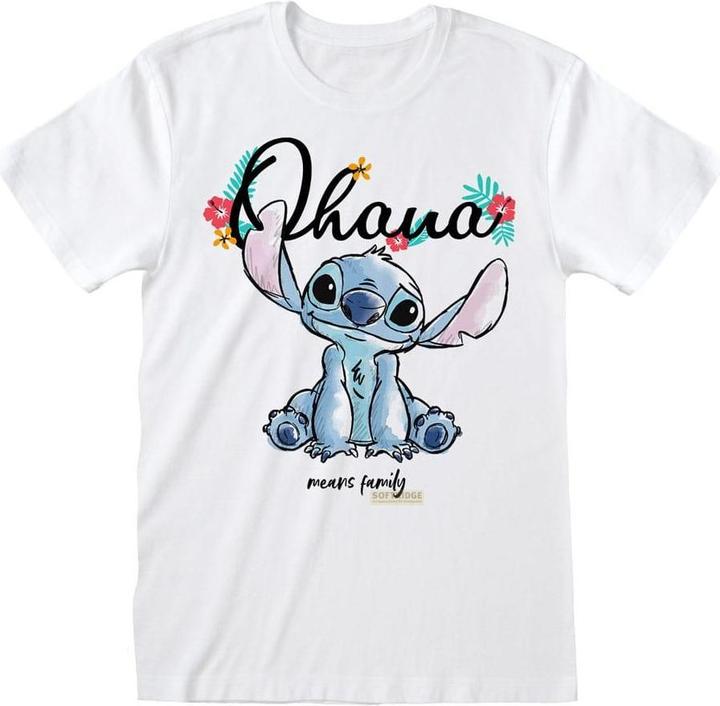 Heroes Inc Lilo & Stitch Family Damen T-Shirt Weiss Regular, Weiss, L (L)