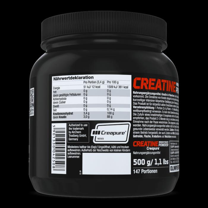 Nährwerte und Zutaten Olimp Sport Nutrition Creapure (Neutral, 1 Stk., 500 g)
