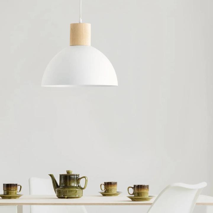 Image du produit Brilliant Daintree Lampe à suspendre 34cm blanc/naturel Dimension: 120x34 (E27)