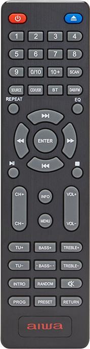 Productafbeelding Aiwa MSBTU-700 mikrojärjestelmä, hopea (Bluetooth, CD Speler, 1x 25 W)