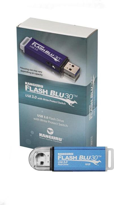 Produktbild Kanguru FlashBlu30 USB 3.0 with Write Protect Switch (32 GB, USB 3.0)