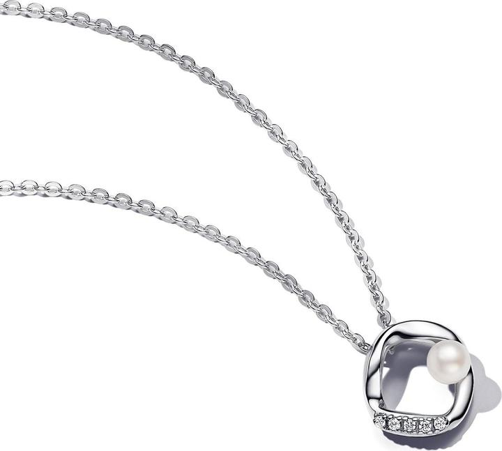 Image du produit Pandora Collier Pavé organique & Perles de culture d'eau douce traitées (Argent 925, 45 cm)