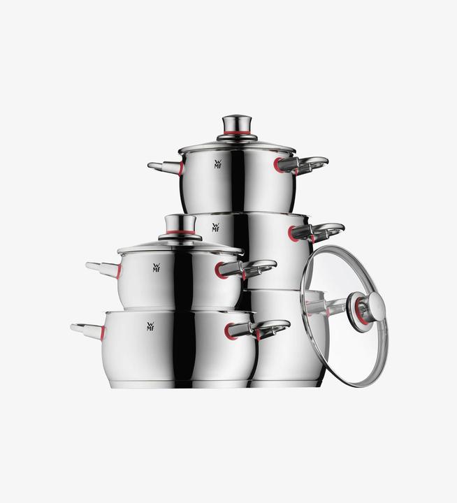 Produktbild WMF Topfset Induktion Kochtopfset 5tlg Glasdeckel QualityOne Edelstahl (20 cm, Bräter + Schmortopf, Kochtopf)