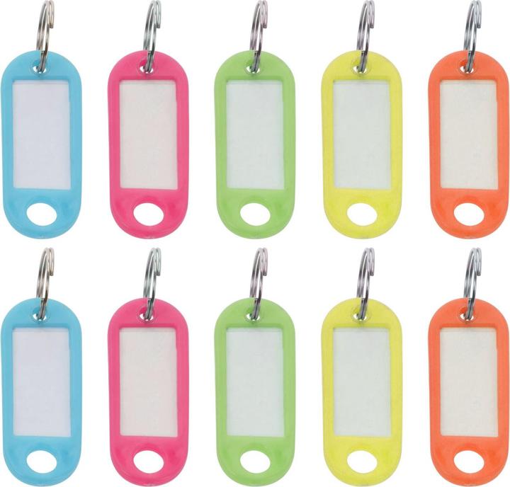 Easygift Porte-clés avec étiquettes à étiqueter, 10 pièces