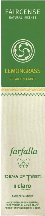 Actual product image Farfalla Incense sticks - Lemongrass/Relax on Earth - Faircense Incense Sticks