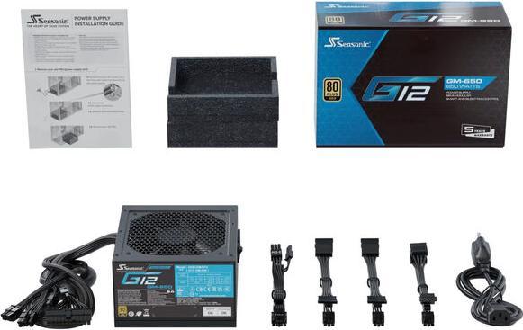 Actual product image Seasonic Power supply unit G12-GM-650 Semi-Modular (650 W)