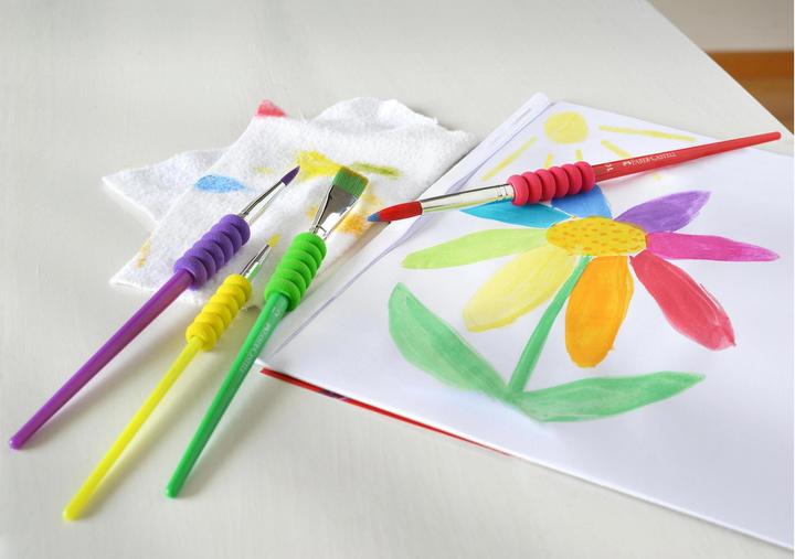 Actual product image Faber-Castell Brush set Soft-Touch 4 sizes (12 mm)