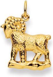 Actual product image Natsumi Schmuck Pendant Zodiac Aries Yellow Gold 18K/750 large (750/18 K Yellow gold)