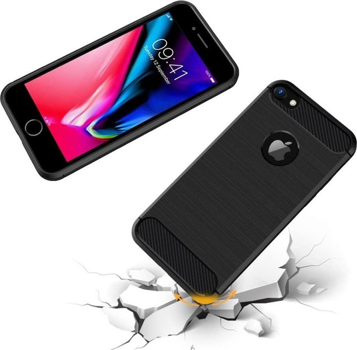 Immagine prodotto Screenguard Apple iPhone SE 2022 Custodia Carbon Brushed Soft TPU (Apple iPhone SE (terza generazione))