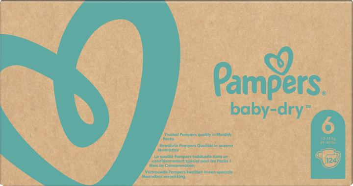 Immagine prodotto Pampers Baby-Dry (Dimensione 6, Pacco mensile, 124 Pezzo/i)