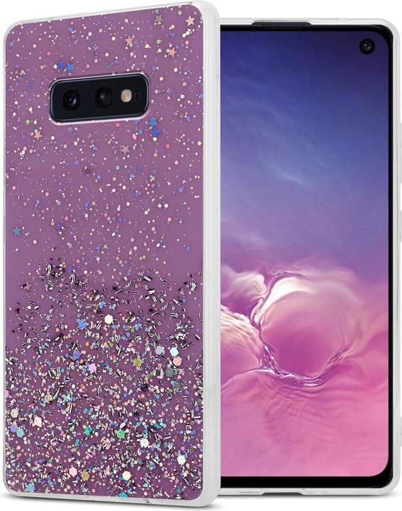 Purple with glitter