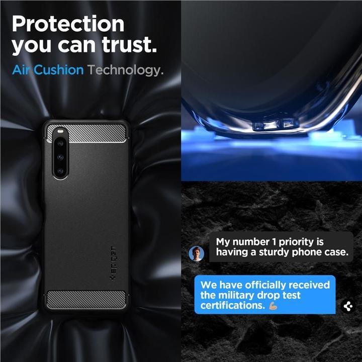 Actual product image Spigen Rugged Armor Sony Xperia 10 V czarny/black ACS06202 (Sony Xperia 10 V)