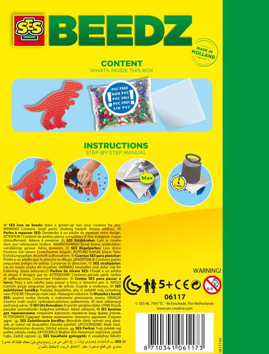 Actual product image Ses Iron-on beads dinosaurs