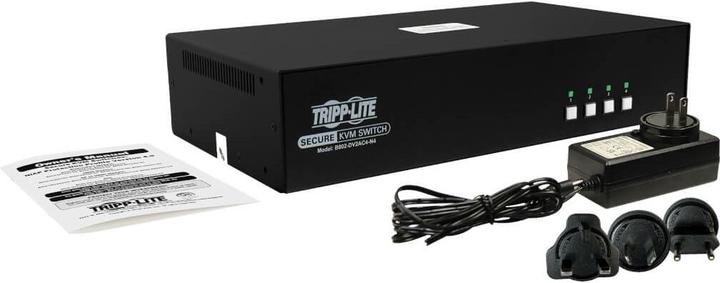 Actual product image Eaton TIPPLITE Secure NIAP KVM Switch Dual Monitor DVI 4-Port Audio CAC