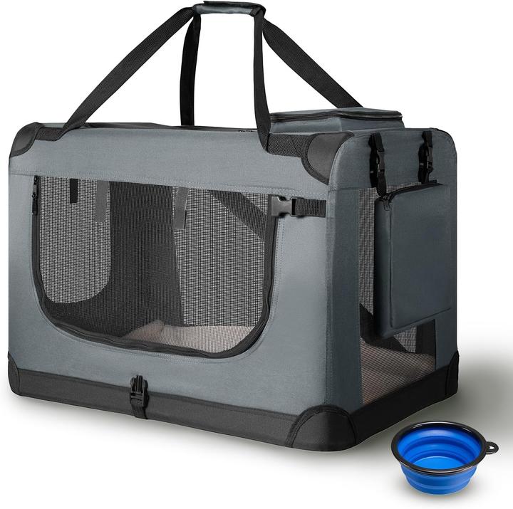 Immagine prodotto Hauptner Box per il trasporto dei cani (pieghevole) (Cane, Chiusura di sicurezza, Lavabile, Traspirante)