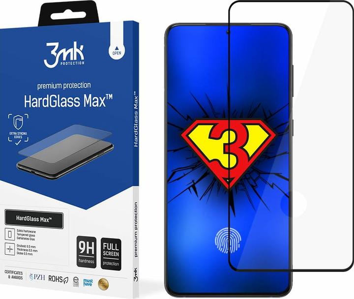 Actual product image 3MK Hardglass Max screen protector (1 Piece, Samsung Galaxy S21 5G)