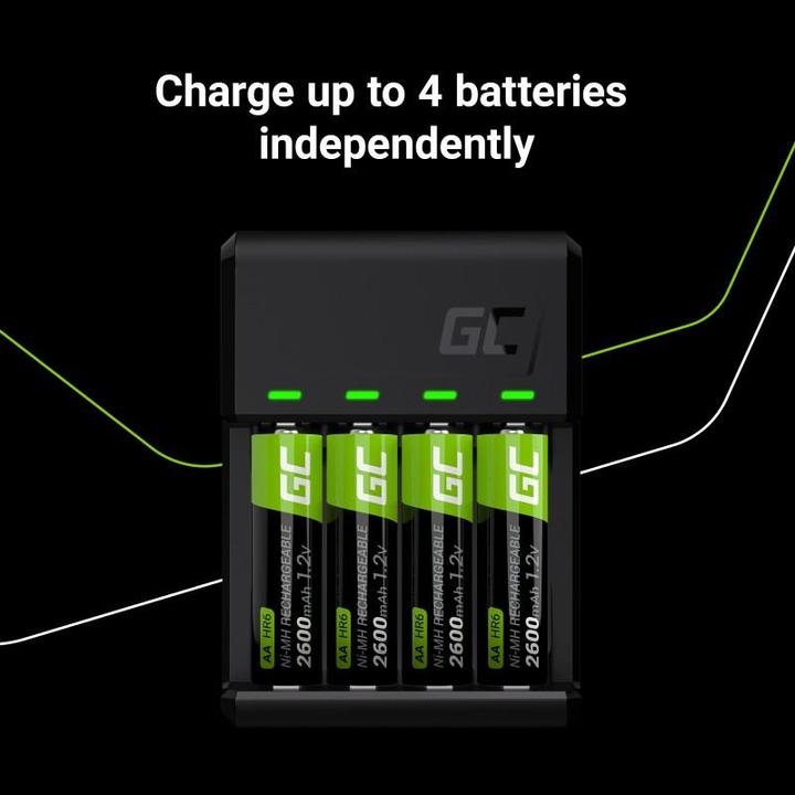 Actual product image GreenCell VitalCharger (GRSETGC01) (4 pcs., AA, 2000 mAh, Rechargeable battery)