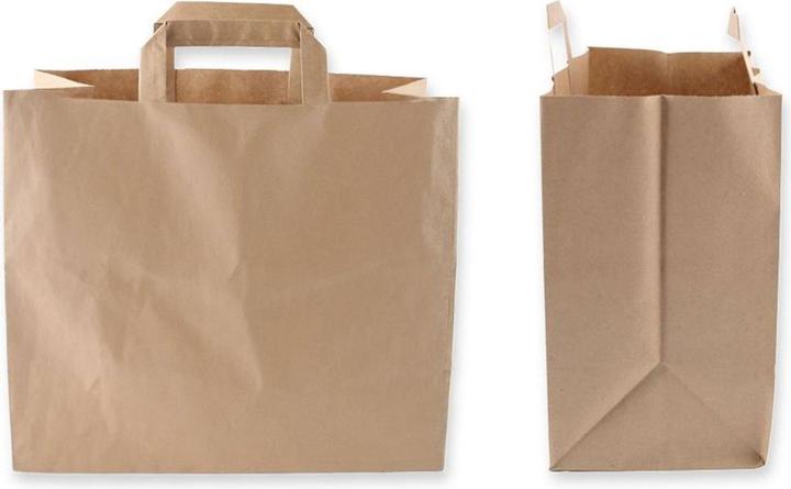 Produktbild Naturestar Papiertragetaschen Bio 320x170x250mm braun Kraftpapier VE=250 Stück (250 Stück)