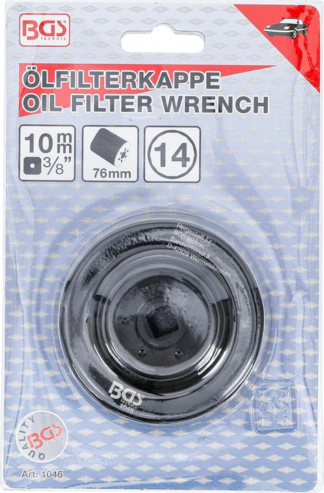 Immagine prodotto BGS Chiave per filtro olio 14 lati Ø 76 mm per VW, Porsche, Mercedes-Benz, BMW, Audi, Opel