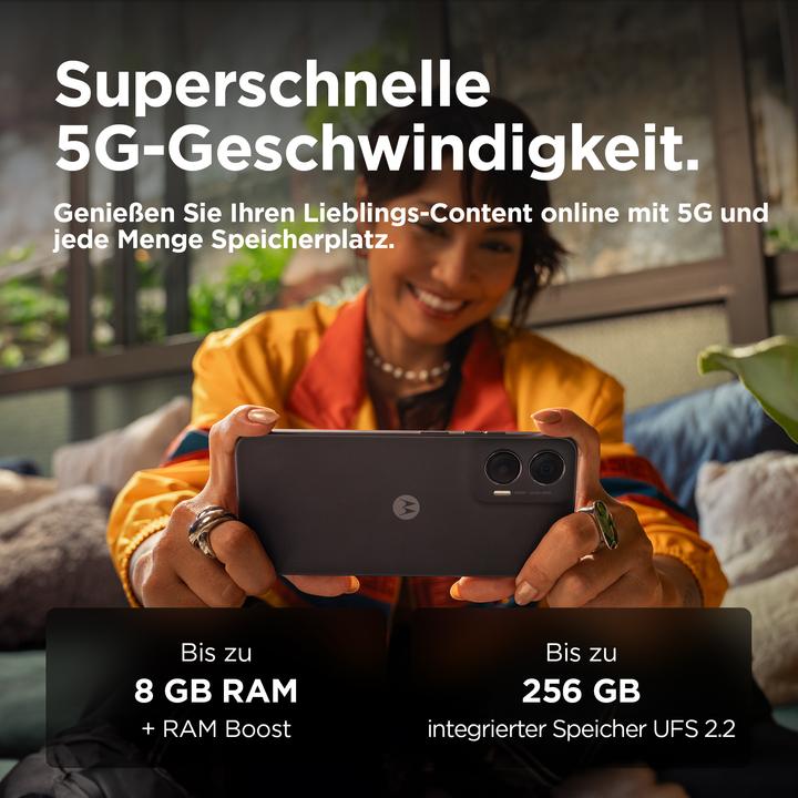 Produktbild Motorola Moto G35 (256 GB, Midnight Black, 6.72", SIM + eSIM, 50 Mpx, 5G)